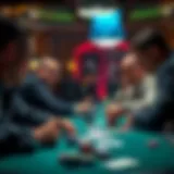 Intense poker match showcasing strategic gameplay