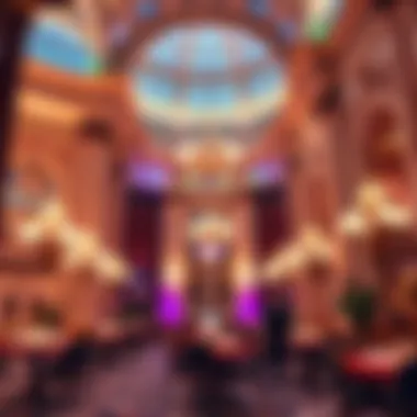 Elegant architectural elements of the Bacchanal venue