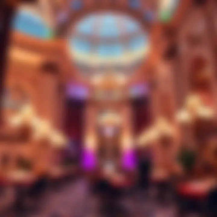 Elegant architectural elements of the Bacchanal venue