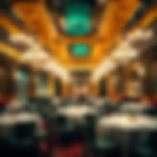 Exquisite interior design of the Bacchanal dining area