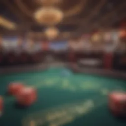 Elegant casino night setup with decorative elements