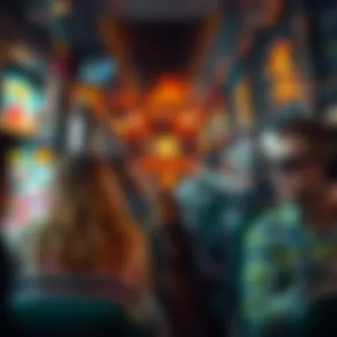 Passengers enjoying a ride on a casino bus