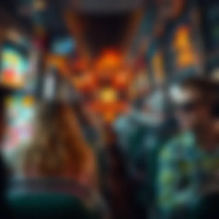 Passengers enjoying a ride on a casino bus