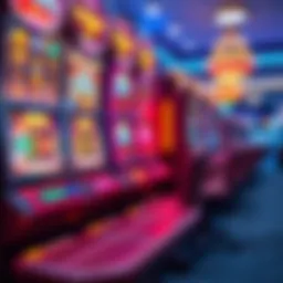 A vibrant display of modern casino slot video machines