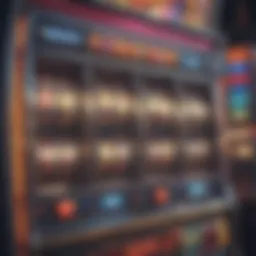 Colorful slot machine graphics