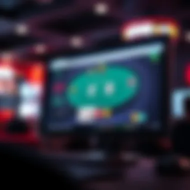 A computer screen displaying a browser-based poker game interface