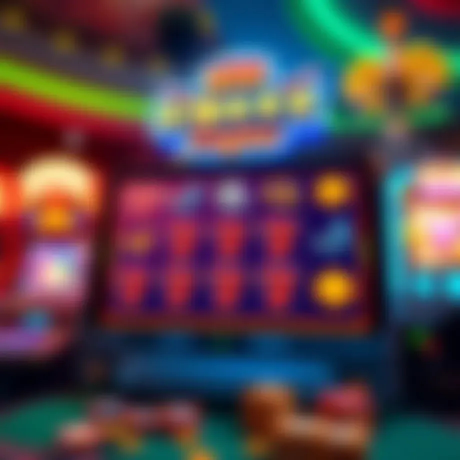 A vibrant display of an online slot game interface