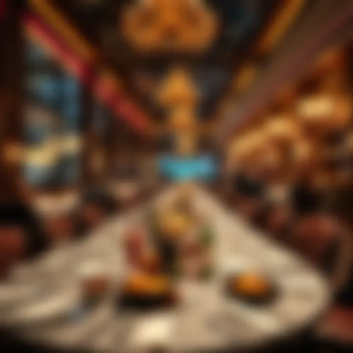 Exquisite dining area with gourmet cuisine