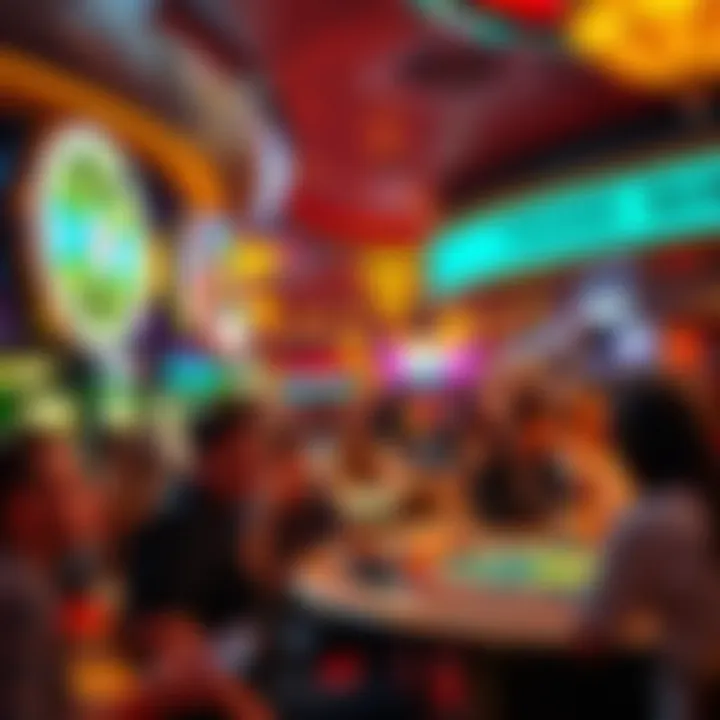 Glamorous casino nightlife with patrons enjoying the atmosphere