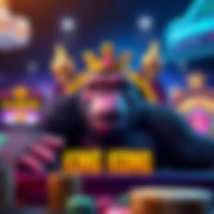 Visual representation of the King Kong casino game interface showcasing vibrant graphics and dynamic elements