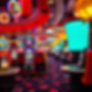 Vibrant Off-Strip Casino Floor Vibrant casino floor off the Strip filled with unique gaming options