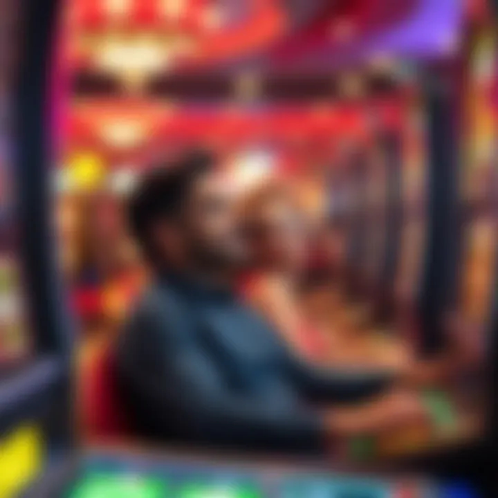 A group of diverse players engaged in the excitement of slot gaming.