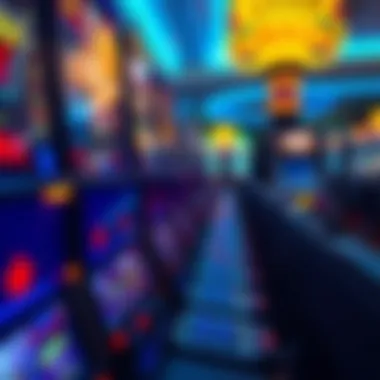 A close-up of a modern slot machine interface with digital displays.