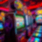 A vibrant slot machine showcasing a fantasy theme with intricate designs.