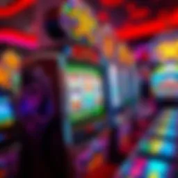 A vibrant slot machine showcasing a fantasy theme with intricate designs.