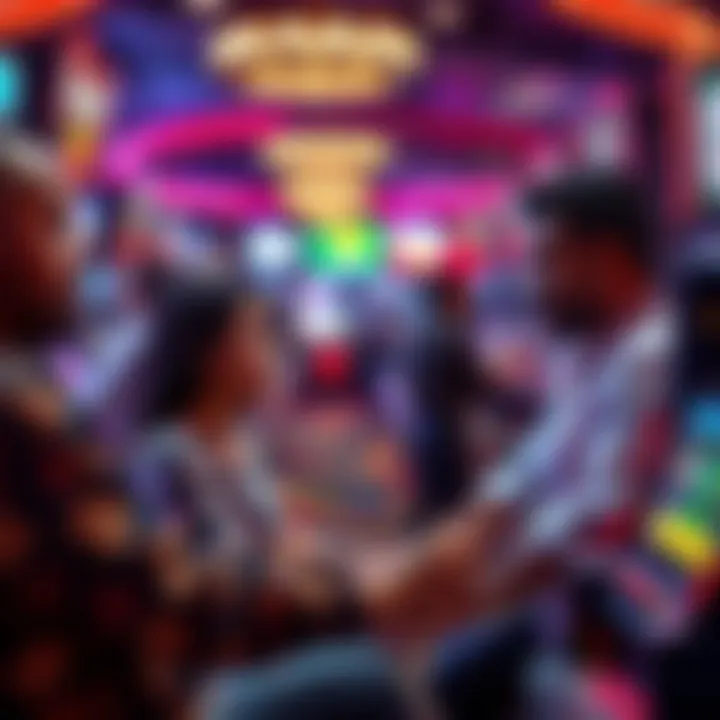 Diverse player demographics engaging with bingo slots