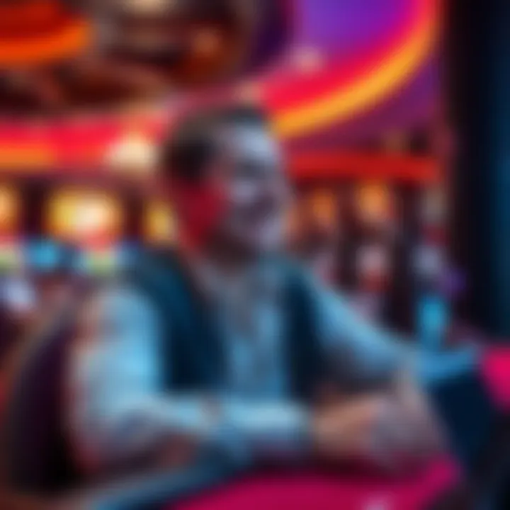 Customer enjoying the gaming experience at Seven Heart Casino