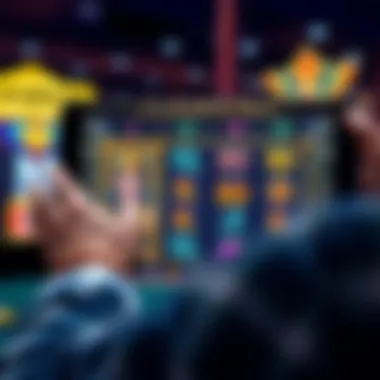 Player engaging with the Cleopatra slot interface on a digital device