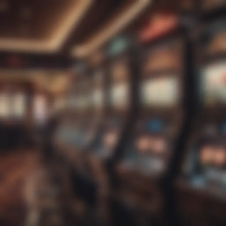 A lavish gaming floor showcasing unique slot machines