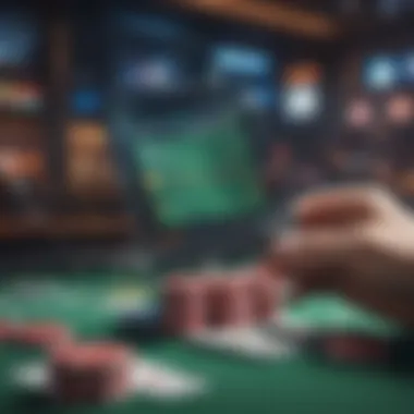 Future Technologies in Gambling Payments A futuristic concept of financial technology impacting online gambling.