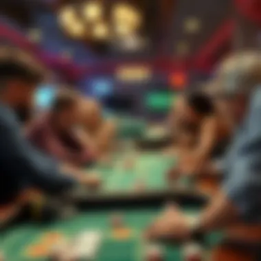 Social Aspects of Playing Craps Group of friends enjoying a game of craps together
