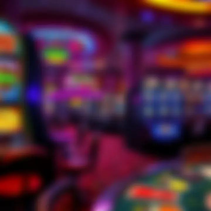 A vibrant gaming floor filled with various slot machines and table games.