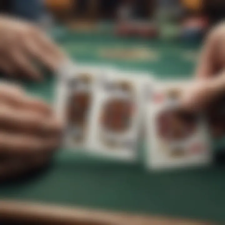 A visual representation of poker cards used in three-hand poker