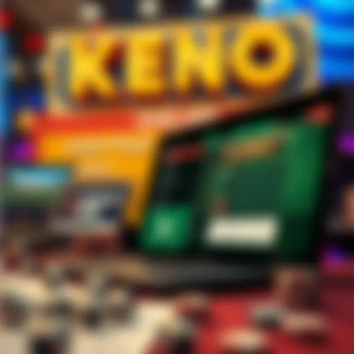 Informative depiction of various online platforms for Keno gambling.