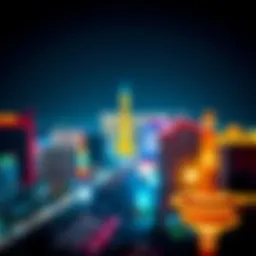 Vibrant Las Vegas skyline at night