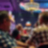 A vibrant bingo hall filled with players engaged in the game