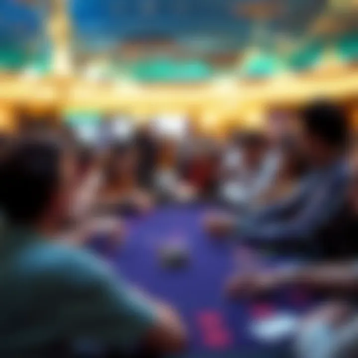 Exciting gaming table filled with enthusiastic players enjoying a game of chance