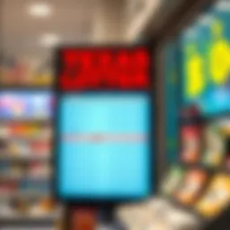 Texas lottery ticket display at a retail outlet