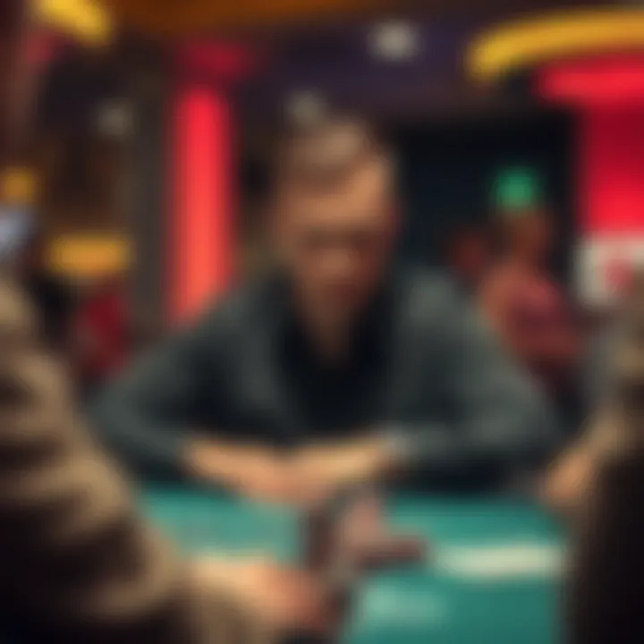 A calm and focused player at a gaming table