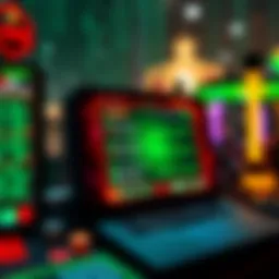 Matrix casino game interface showcasing various options.