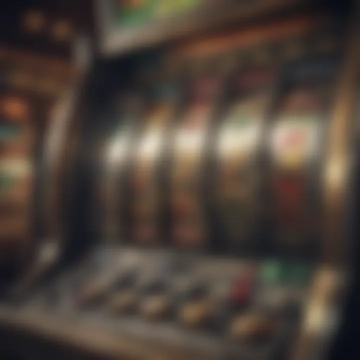 An illustration depicting various gameplay mechanics in slot machines