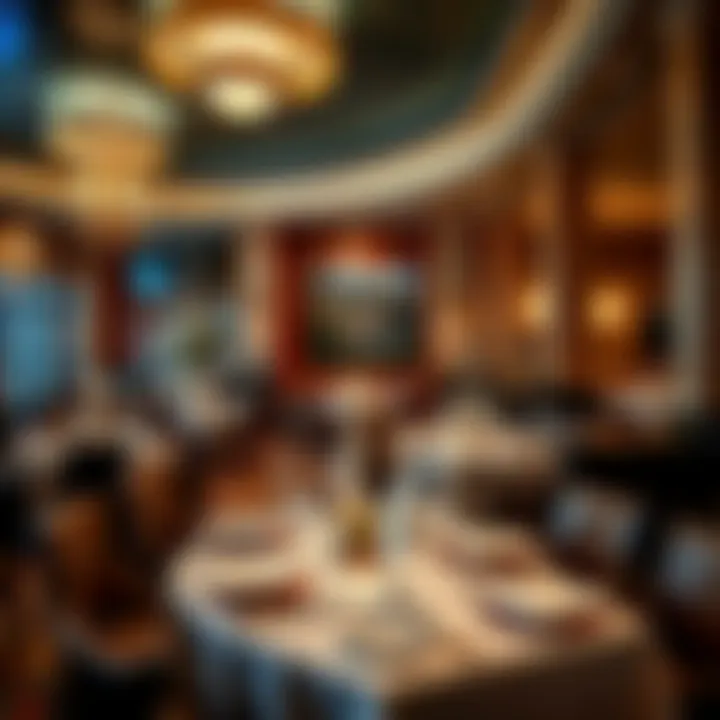 Elegant dining area highlighting a signature restaurant
