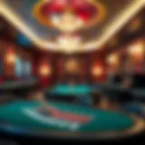 Elegant interior of a classic casino in England